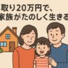 【ブログ体験談】月手取り20万円で、3人家族がたのしく生きる方法